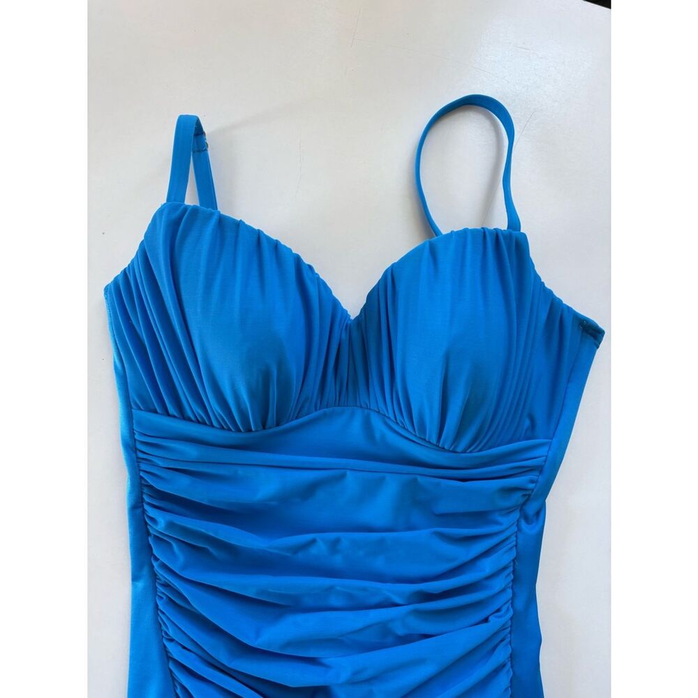 MiracleSuit Vintage Blue Shaping One Piece Swimsuit - Picture 4 of 14